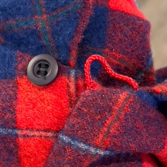 Vintage 60s/70s Pendleton Loop Virgin Wool Red Galloway Tartan Flannel XL - Picture 2 of 7